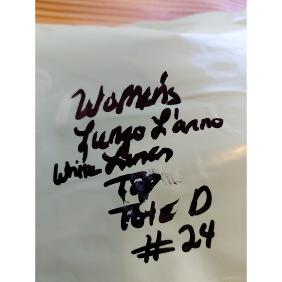 Lungo L'arno Linen Tunic Top White Croquet Trim Lagenlook Womens - Picture 8 of 8